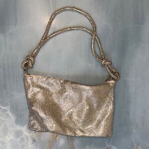 Elegant Silver Rhinestone Women's Bag